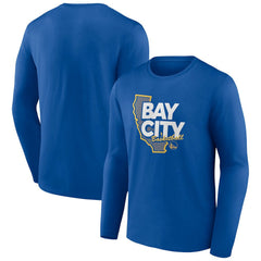 Golden State Warriors Huddle Long Sleeve T-Shirt Royal - NBA