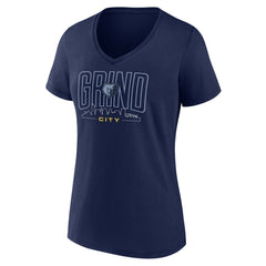Memphis Grizzlies Women's Huddle V-Neck T-Shirt Navy - NBA