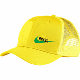 Brazil National Team Classic99 Trucker Snapback Hat Yellow | Nike cheap