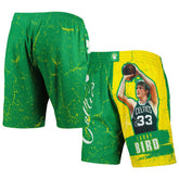Larry Bird Boston Celtics Hardwood Classics Player Burst Shorts Kelly Green - NBA