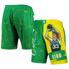 Larry Bird Boston Celtics Hardwood Classics Player Burst Shorts Kelly Green - NBA