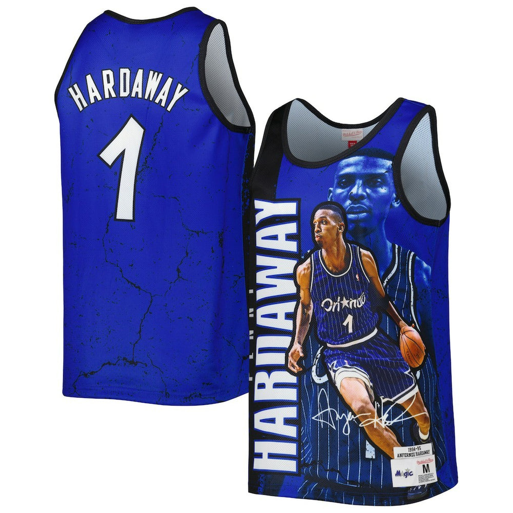 Penny Hardaway Orlando Magic 1994-95 Hardwood Classics Player Burst Tank Top Blue - NBA