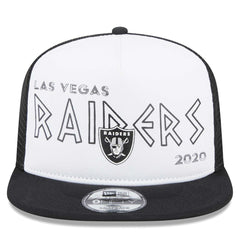 Las Vegas Raiders New Era Banger 9FIFTY Trucker Snapback Hat White/Black | NFL