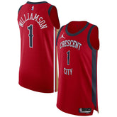 Zion Williamson New Orleans Pelicans Jordan Brand Authentic Jersey Statement Edition Red - NBA