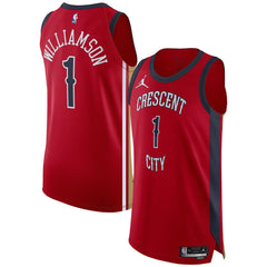Zion Williamson New Orleans Pelicans Jordan Brand Authentic Jersey Statement Edition Red - NBA