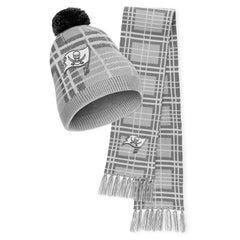 Tampa Bay Buccaneers WEAR by Erin Andrews Women's Plaid Knit Hat with Pom & Scarf Set | NFL