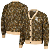 Chicago White Sox PLEASURES Cheetah Cardigan Button-Up Sweater - MLB