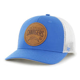Los Angeles Chargers '47 Leather Head Flex Hat Powder Blue | 47 brand