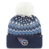 Tennessee Titans '47 Women's Elsa Cuffed Knit Hat with Pom Navy | 47 brand