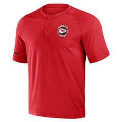 Kansas City Chiefs NFL x Darius Rucker Collection Washed Raglan Henley T-Shirt Red | Fanatics
