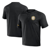 Pittsburgh Steelers NFL x Darius Rucker Collection Washed Raglan Henley T-Shirt Black | Fanatics