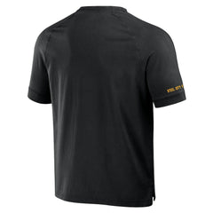 Pittsburgh Steelers NFL x Darius Rucker Collection Washed Raglan Henley T-Shirt Black | Fanatics