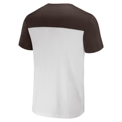 Cleveland Browns NFL x Darius Rucker Collection Colorblocked T-Shirt White/Brown | Fanatics