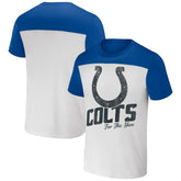Indianapolis Colts NFL x Darius Rucker Collection Colorblocked T-Shirt White/Royal | Fanatics