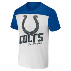 Indianapolis Colts NFL x Darius Rucker Collection Colorblocked T-Shirt White/Royal | Fanatics