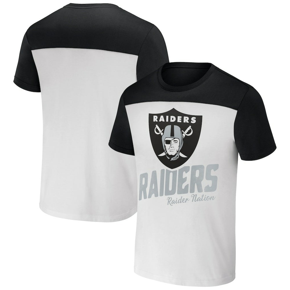Las Vegas Raiders NFL x Darius Rucker Collection Colorblocked T-Shirt White/Black | Fanatics