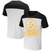 Pittsburgh Steelers NFL x Darius Rucker Collection Colorblocked T-Shirt White/Black | Fanatics