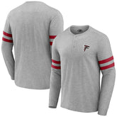 Atlanta Falcons NFL x Darius Rucker Collection Henley Long Sleeve T-Shirt Heather Gray | Fanatics