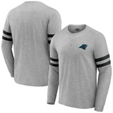 Carolina Panthers NFL x Darius Rucker Collection Henley Long Sleeve T-Shirt Heather Gray | Fanatics