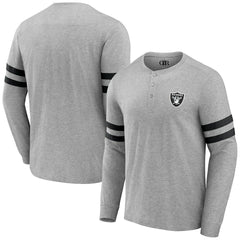 Las Vegas Raiders NFL x Darius Rucker Collection Henley Long Sleeve T-Shirt Heather Gray | Fanatics