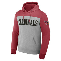 Arizona Cardinals NFL x Darius Rucker Collection Color Blocked Pullover Hoodie Heather Gray | Fanatics