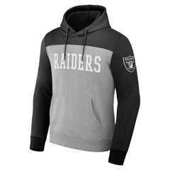 Las Vegas Raiders NFL x Darius Rucker Collection Color Blocked Pullover Hoodie Heather Gray | Fanatics