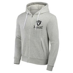 Las Vegas Raiders NFL x Darius Rucker Collection Domestic Full-Zip Hoodie Heather Gray | Fanatics