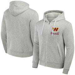 Washington Commanders NFL x Darius Rucker Collection Domestic Full-Zip Hoodie Heather Gray | Fanatics
