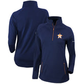 Houston Astros Columbia Women's Omni-Wick Outward Nine Quarter-Zip Pullover Top - MLB