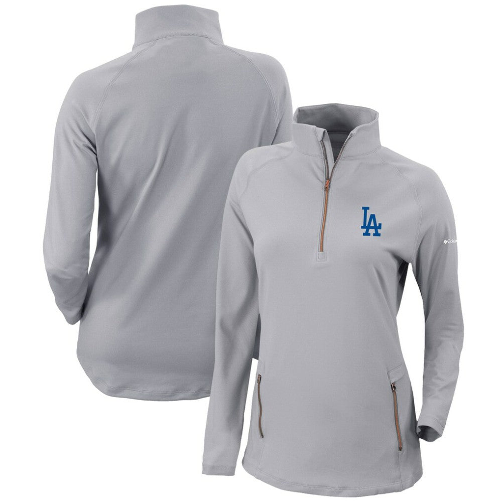 Los Angeles Dodgers Columbia Women's Omni-Wick Outward Nine Quarter-Zip Pullover Top - MLB