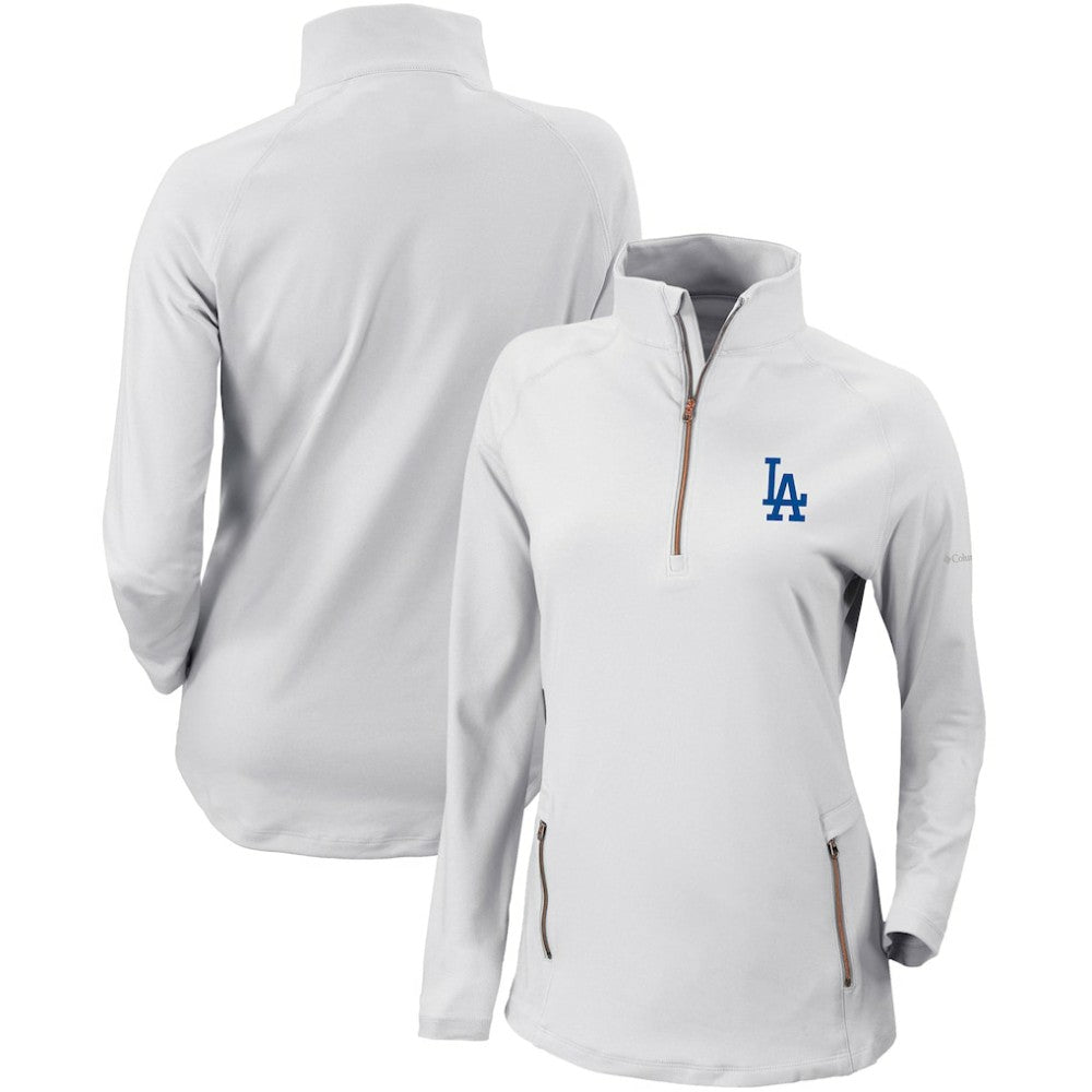 Los Angeles Dodgers Columbia Women's Omni-Wick Outward Nine Quarter-Zip Pullover Top - MLB