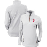 Philadelphia Phillies Columbia Women's Omni-Wick Outward Nine Quarter-Zip Pullover Top - MLB