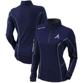 Atlanta Braves Columbia Women's Omni-Wick Shotgun Quarter-Zip Pullover Top - MLB