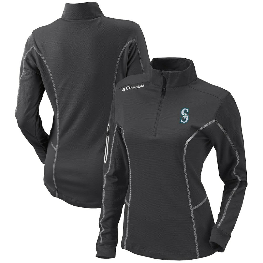 Seattle Mariners Columbia Women's Omni-Wick Shotgun Quarter-Zip Pullover Top - MLB
