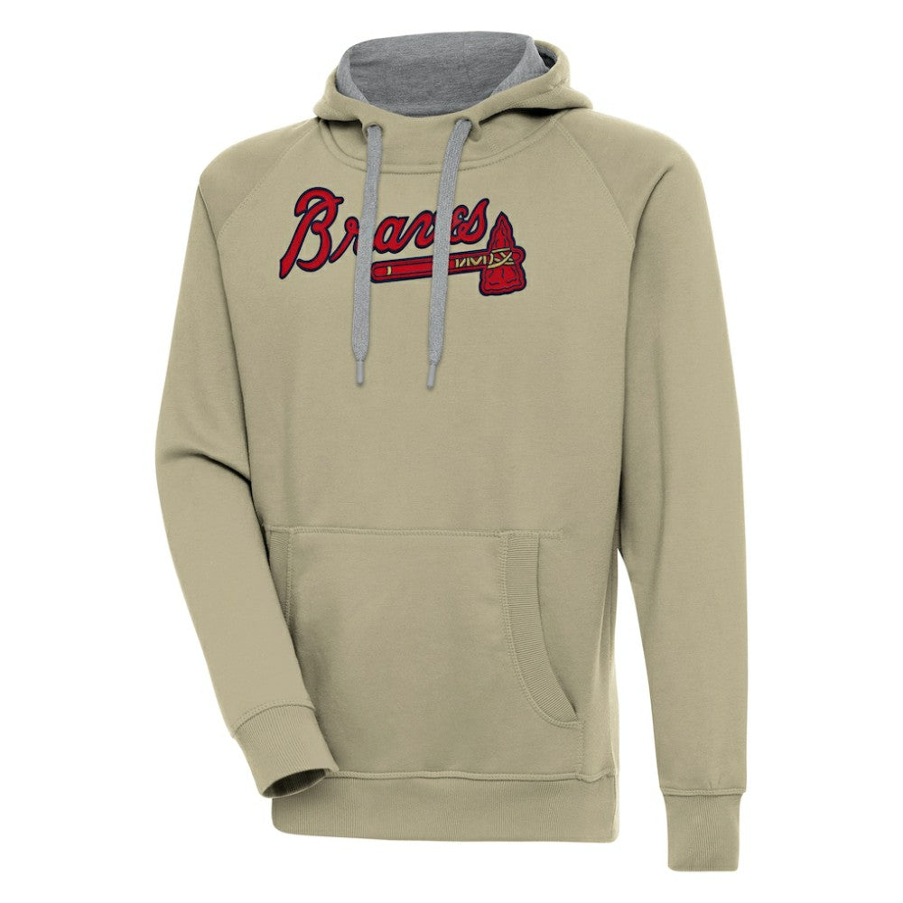 Atlanta Braves Antigua Victory Pullover Hoodie - MLB