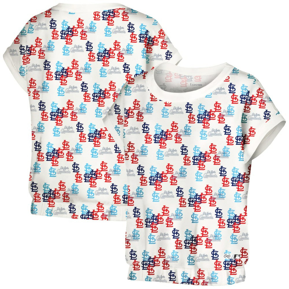 St. Louis Cardinals Lusso Women's Madge Dolman Tri-Blend T-Shirt - MLB