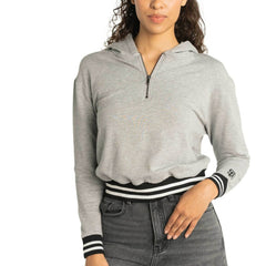 San Diego Padres Lusso Women's Magnolia Tri-Blend Quarter-Zip Hoodie - MLB