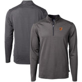 Baltimore Orioles Cutter & Buck Virtue Eco Pique Micro Stripe Recycled Quarter-Zip Pullover Top - MLB