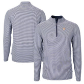 Houston Astros Cutter & Buck Virtue Eco Pique Micro Stripe Recycled Quarter-Zip Pullover Top - MLB