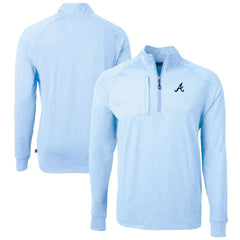 Atlanta Braves Cutter & Buck Adapt Eco Knit Stretch Recycled Quarter-Zip Pullover Top - MLB