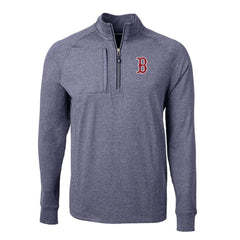 Boston Red Sox Cutter & Buck Adapt Eco Knit Stretch Recycled Quarter-Zip Pullover Top - MLB
