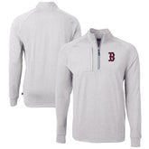 Boston Red Sox Cutter & Buck Adapt Eco Knit Stretch Recycled Quarter-Zip Pullover Top - MLB