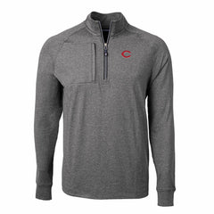 Cincinnati Reds Cutter & Buck Adapt Eco Knit Stretch Recycled Quarter-Zip Pullover Top - MLB