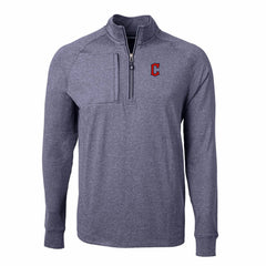 Cleveland Guardians Cutter & Buck Adapt Eco Knit Stretch Recycled Quarter-Zip Pullover Top - MLB