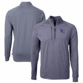 Kansas City Royals Cutter & Buck Adapt Eco Knit Stretch Recycled Quarter-Zip Pullover Top - MLB