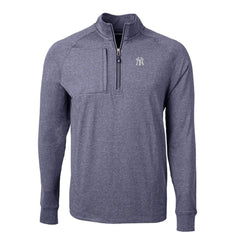 New York Yankees Cutter & Buck Adapt Eco Knit Stretch Recycled Quarter-Zip Pullover Top - MLB