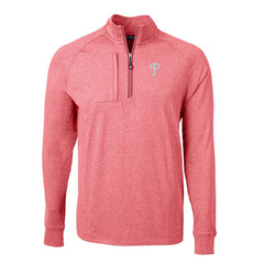Philadelphia Phillies Cutter & Buck Adapt Eco Knit Stretch Recycled Quarter-Zip Pullover Top - MLB