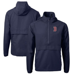Boston Red Sox Cutter & Buck Charter Eco Recycled Half-Zip Anorak Jacket - MLB