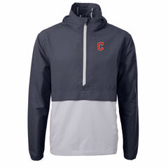 Cleveland Guardians Cutter & Buck Charter Eco Recycled Half-Zip Anorak Jacket - MLB