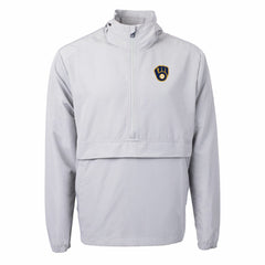 Milwaukee Brewers Cutter & Buck Charter Eco Recycled Half-Zip Anorak Jacket - MLB